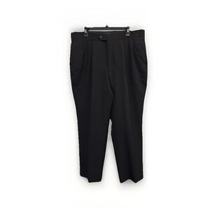 GIANNI VIRONI Men's Pleated Pants Black Size 38X30 Dress Trousers‎